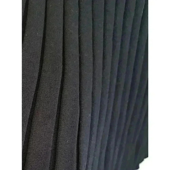 Adrianna Papell Women's Black Viscose/Poly Ribbed Knit Straight Skirt w Buttons - Picture 4 of 10